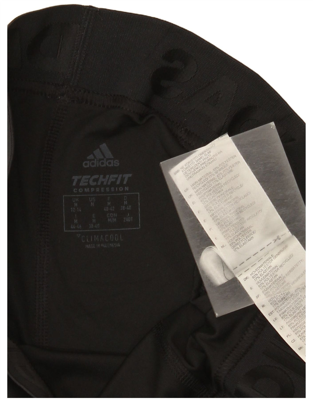 Женские леггинсы-капри Adidas Climacool с рисунком UK 12/14, средние, черные