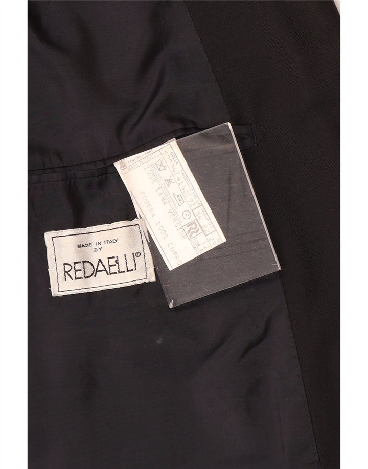 Redaelli Мужской двубортный пиджак IT 54 2XL Черный Шерстяной
