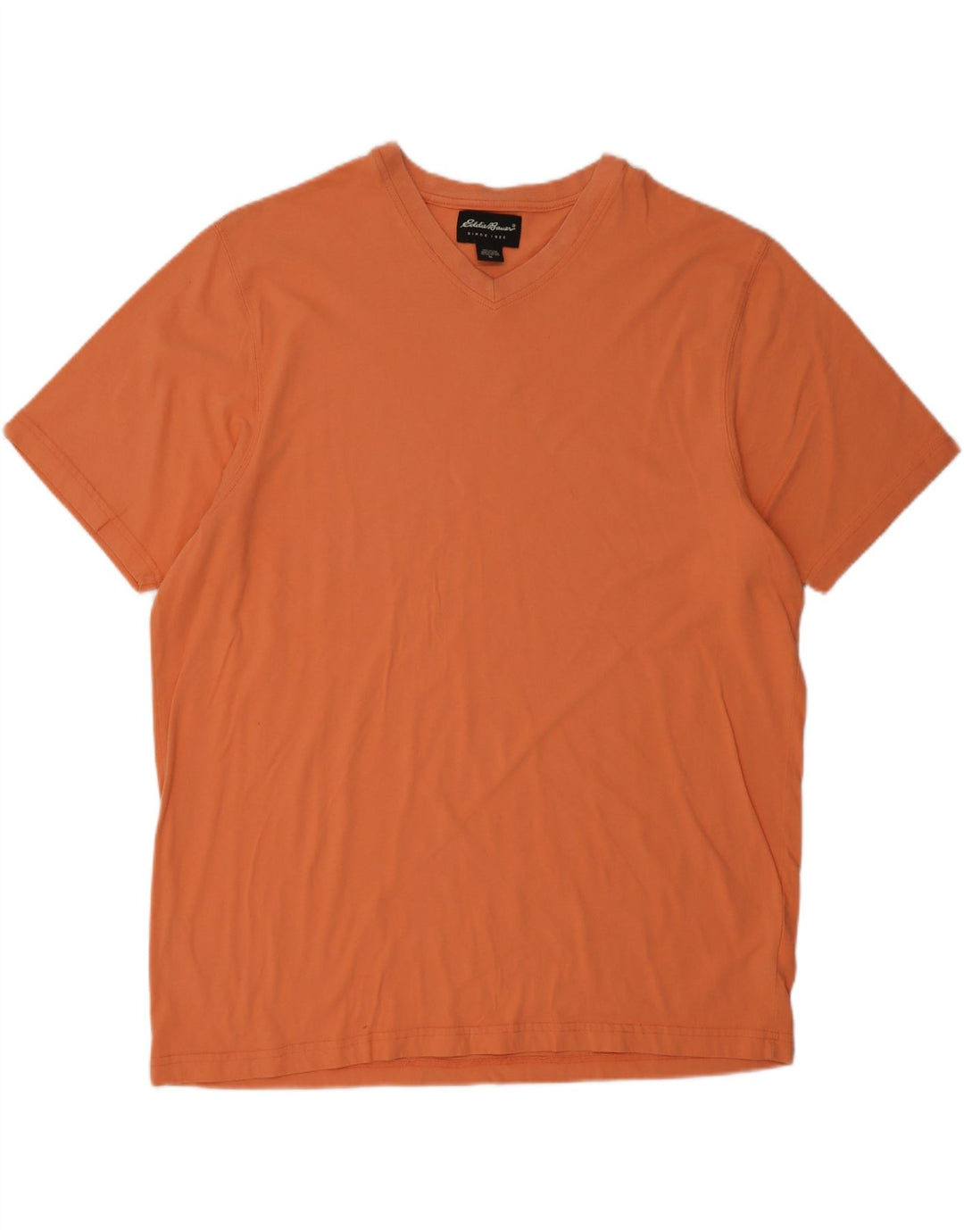 EDDIE BAUER Mens T-Shirt Top XL Orange Cotton Vintage Eddie Bauer and Second-Hand Eddie Bauer from Messina Hembry 