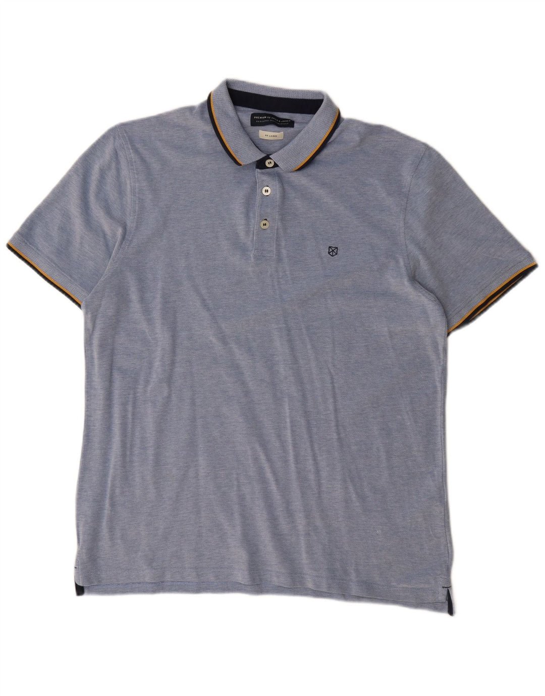 Мужская рубашка-поло Jack & Jones 2XL, синяя, хлопок