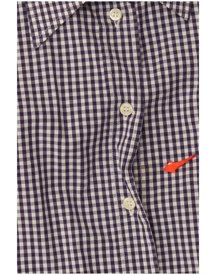 Женская рубашка Gant UK 10, маленькая, фиолетовая, в мелкую клетку, хлопок