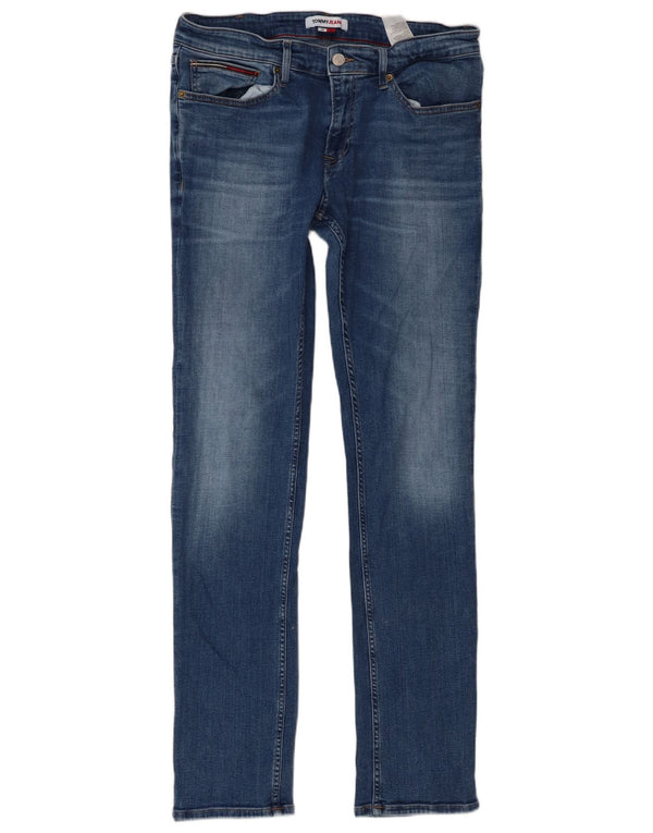 Мужские узкие джинсы Tommy Hilfiger W34 L34 синие, хлопок