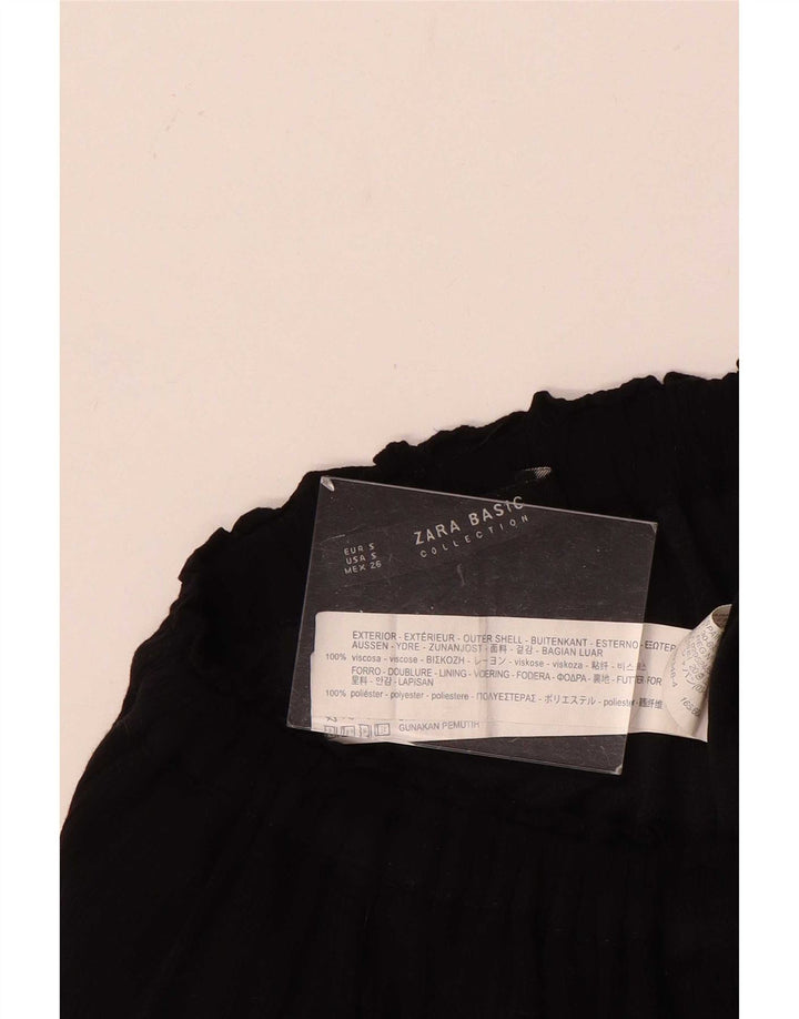 Женская макси-юбка Zara, маленькая W26, черная вискоза