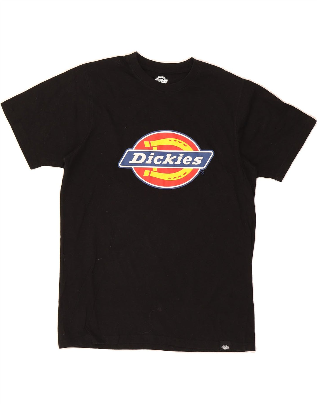 DICKIES Mens Graphic T-Shirt Top Small Black Cotton Vintage Dickies and Second-Hand Dickies from Messina Hembry 