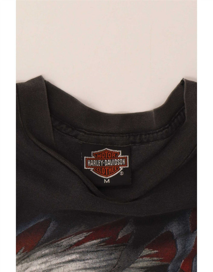 Мужская футболка с рисунком Harley Davidson 1990 года, средний серый хлопковый мотоциклетный топ