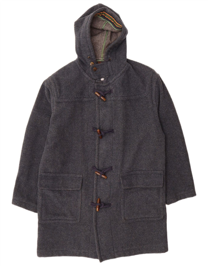 Мужской дафлкот Stefanel с капюшоном UK 38 Medium Blue Wool