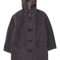 Мужской дафлкот Stefanel с капюшоном UK 38 Medium Blue Wool