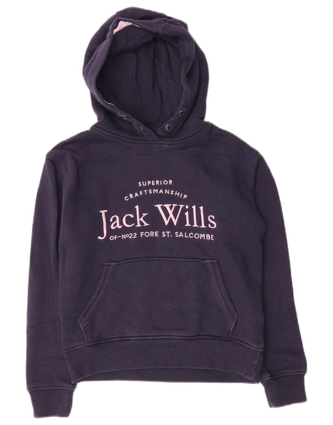Джемпер с капюшоном JACK WILLS для девочек 8–9 лет, темно-синий, хлопок