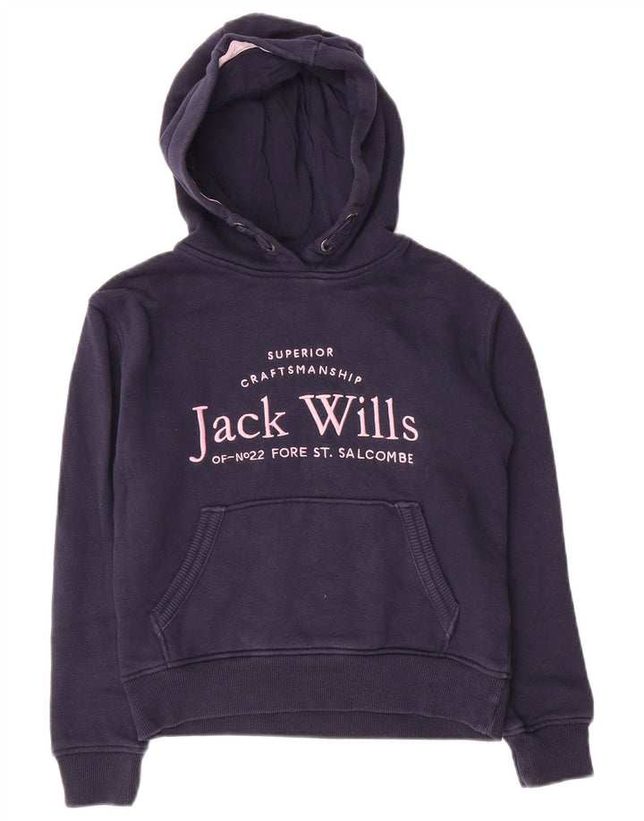 Джемпер с капюшоном JACK WILLS для девочек 8–9 лет, темно-синий, хлопок