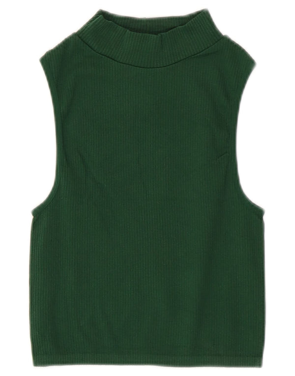 Женский укороченный жилет Zara UK 4 XS Зеленый