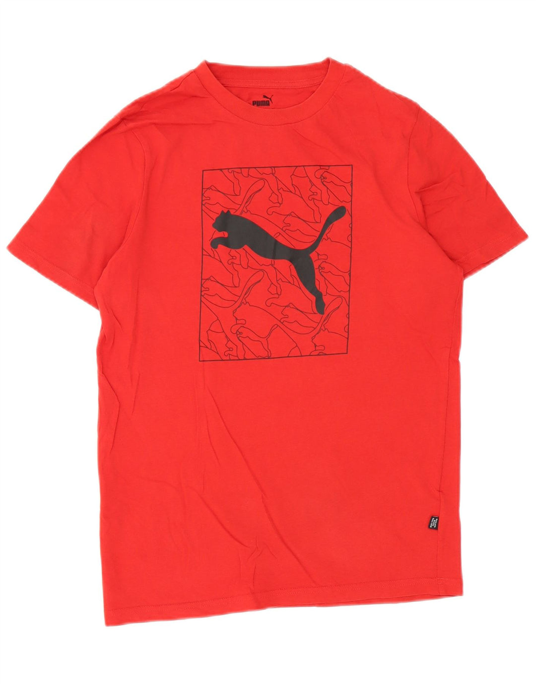 Мужская футболка с рисунком Puma, маленький красный хлопок
