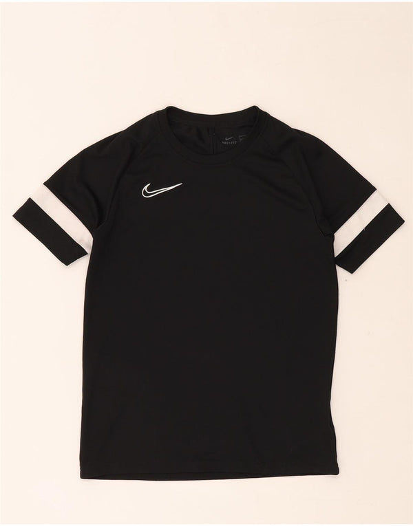 Футболка NIKE для мальчиков Dri Fit, топ 12–13 лет, большой черный цвет с блоками