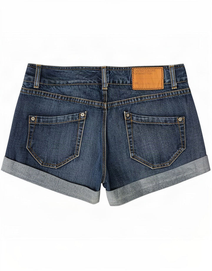 Женские джинсовые шорты Benetton IT 42 Medium W30 Синие, хлопок