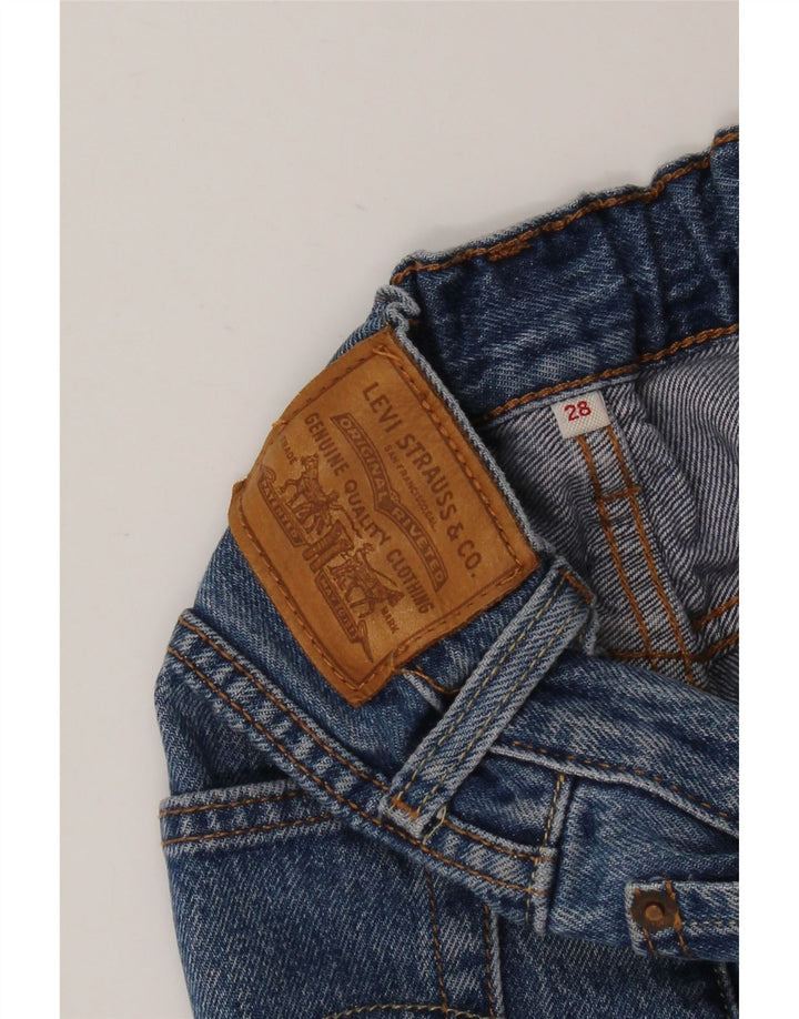 Женская джинсовая мини-юбка LEVI'S W28, средний синий