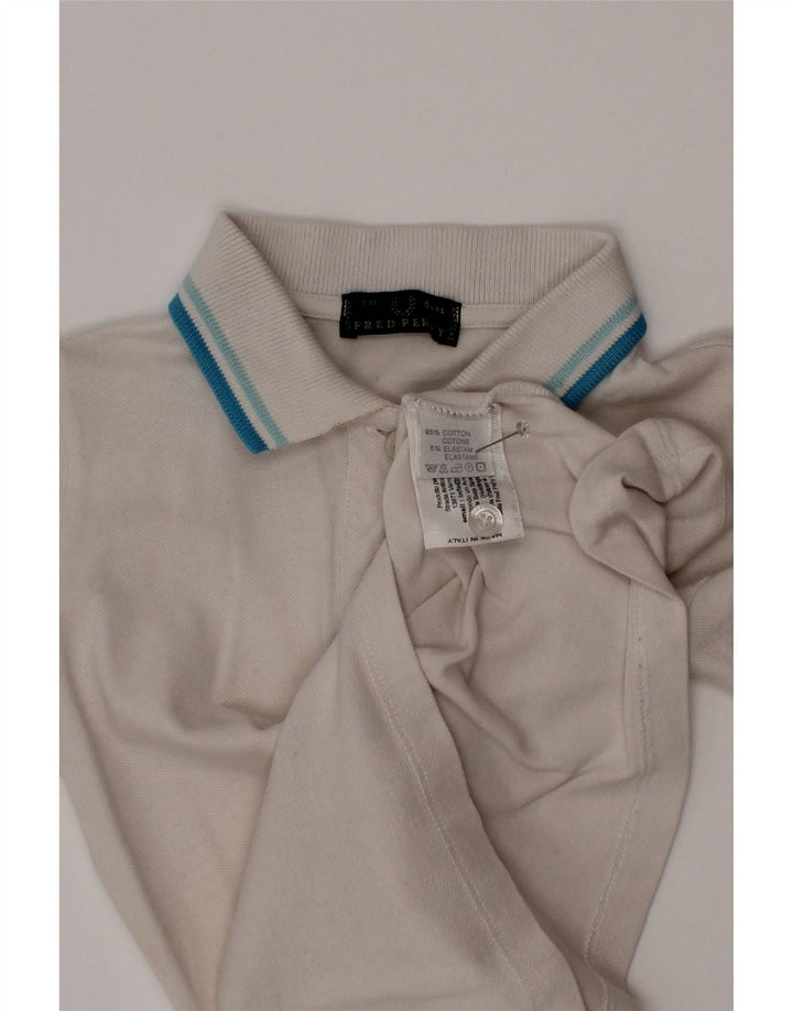 Рубашка-поло Fred Perry для мальчиков 3-4 года, белый хлопок