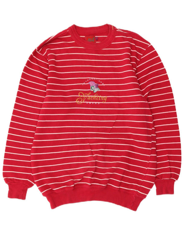 Женский джемпер оверсайз-свитшот BEST COMPANY UK 8, маленький красный в полоску