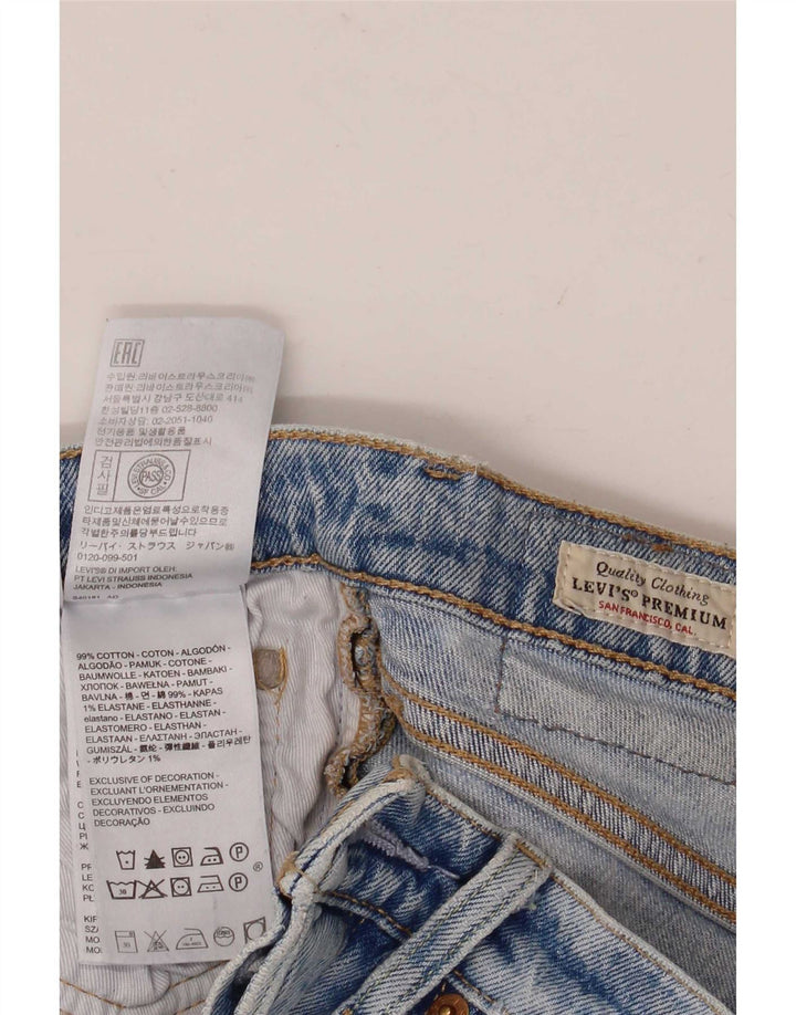 Женские узкие джинсы Levi's W25 L30 синие, хлопок