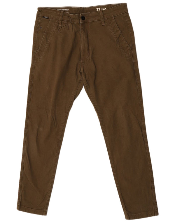Мужские узкие брюки-чиносы G-Star W33 L29, хлопок цвета хаки