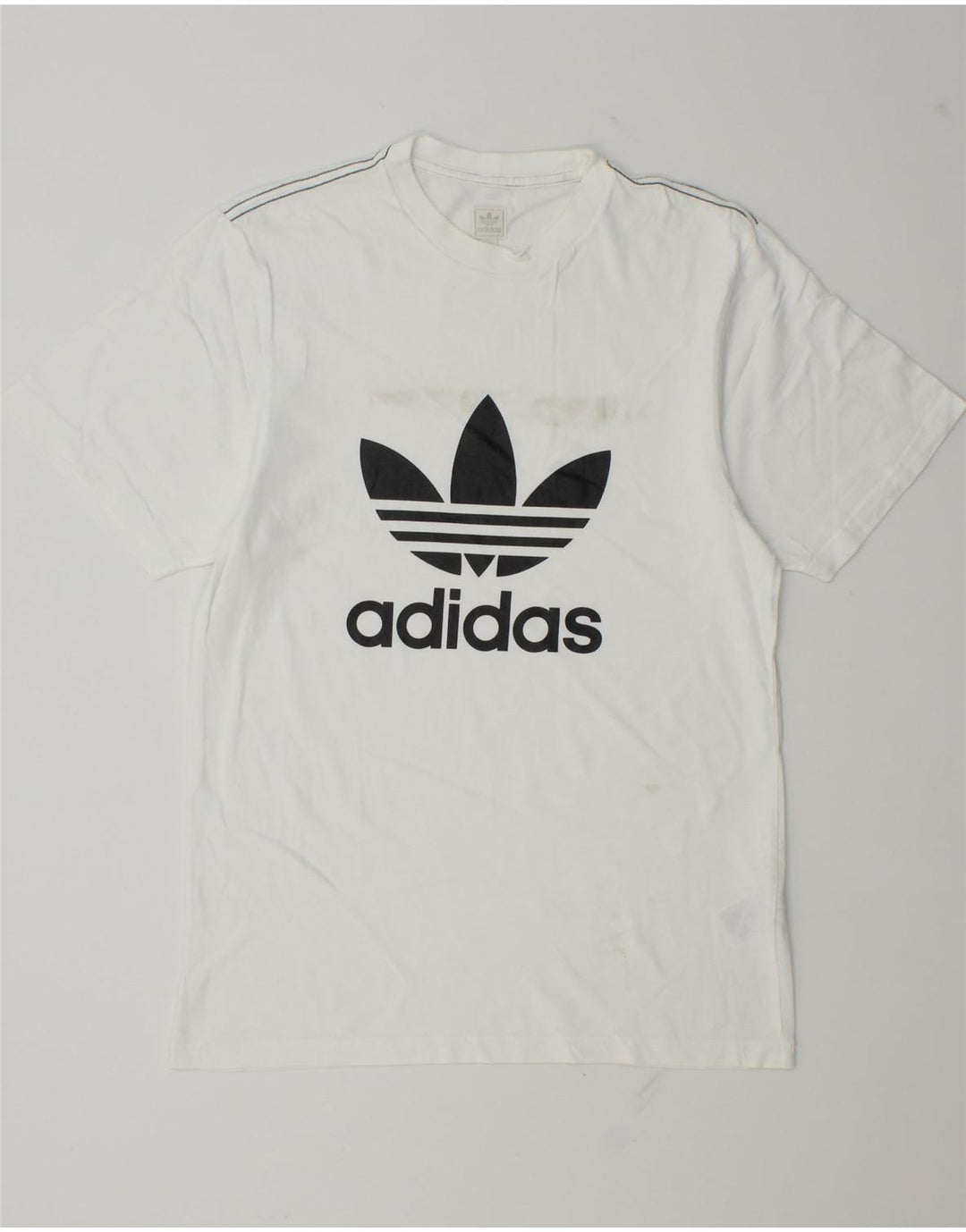 Мужская футболка Adidas с рисунком, маленький белый хлопок