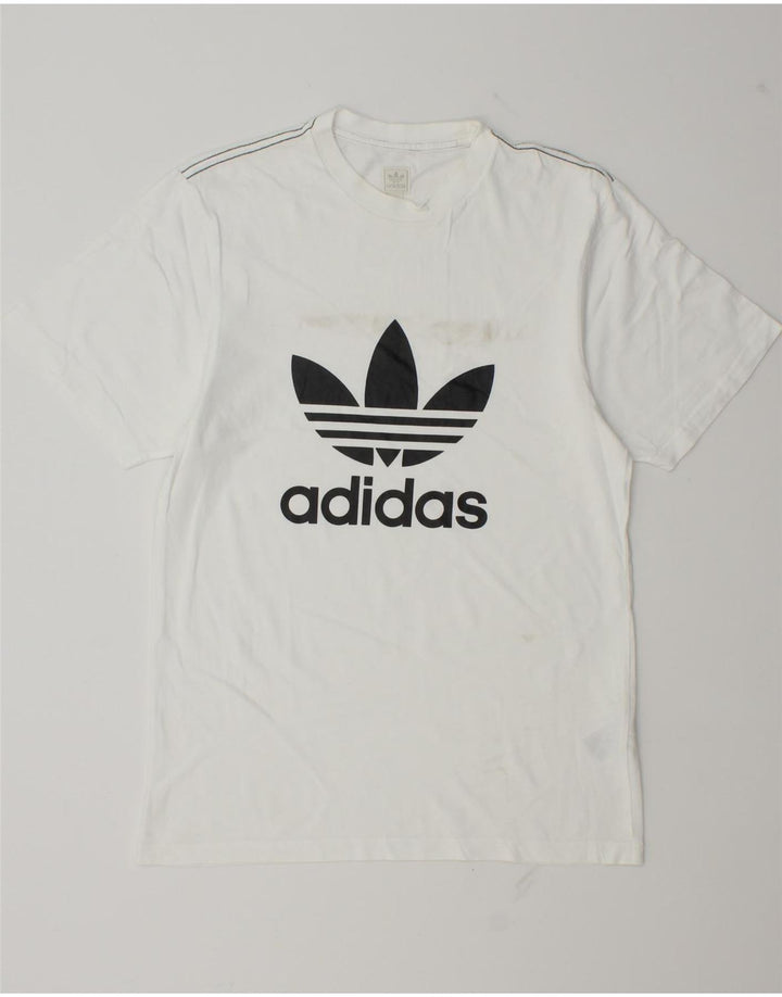 Мужская футболка Adidas с рисунком, маленький белый хлопок