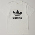 Мужская футболка Adidas с рисунком, маленький белый хлопок