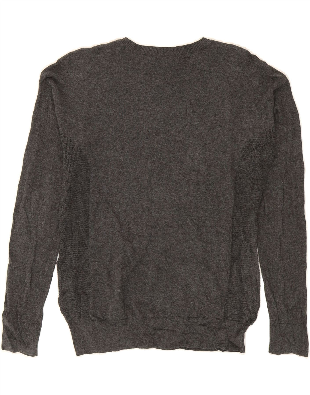 CHAPS Womens Oversized Crew Neck Jumper Sweater UK 10 Small Grey Cotton Vintage Chaps and Second-Hand Chaps from Messina Hembry 