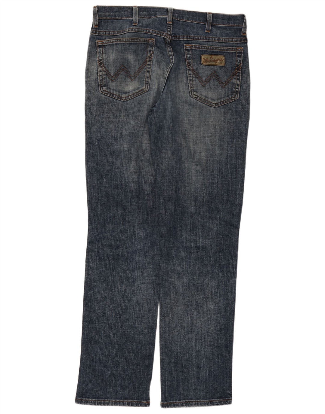 Мужские прямые джинсы WRANGLER техасский стрейч W34 L32, синий хлопок