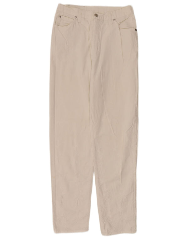 LAURA BIAGIOTTI Женские прямые джинсы W28 L30 Белый хлопок