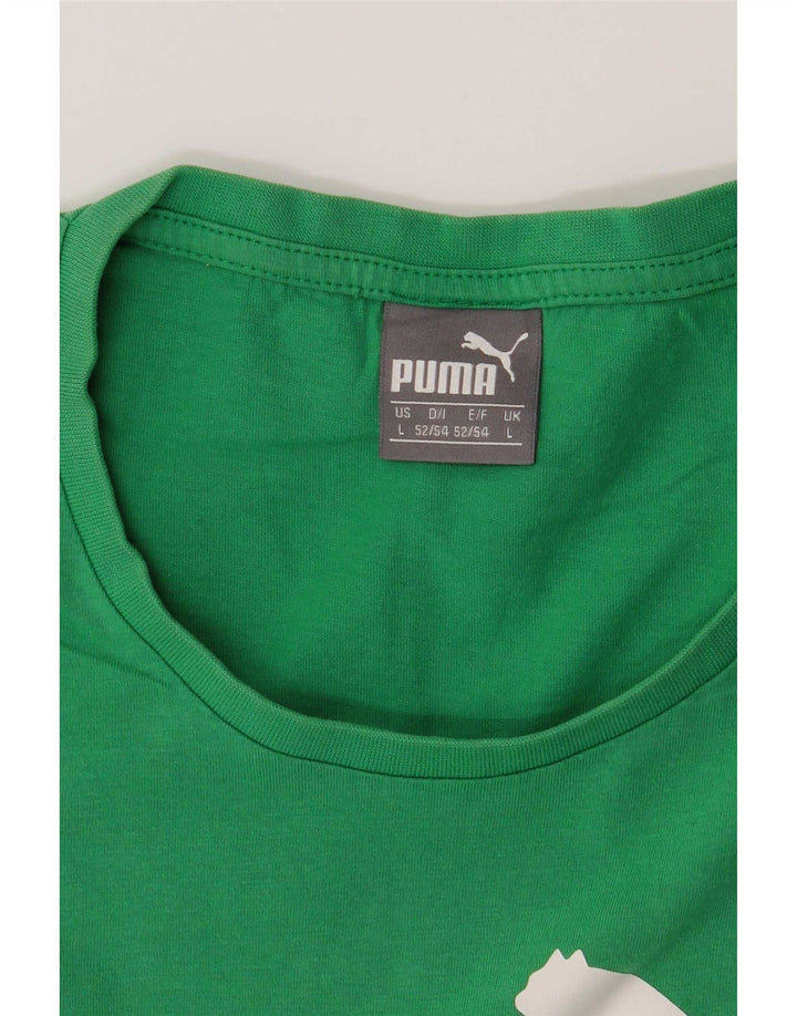 Мужской жилет с рисунком Puma, большой зеленый