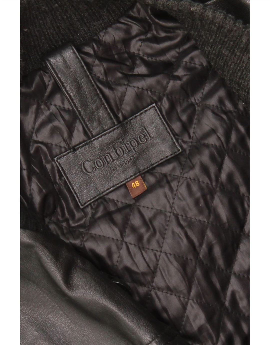 Мужская кожаная куртка-бомбер Conbipel IT 48 Medium Black Leather