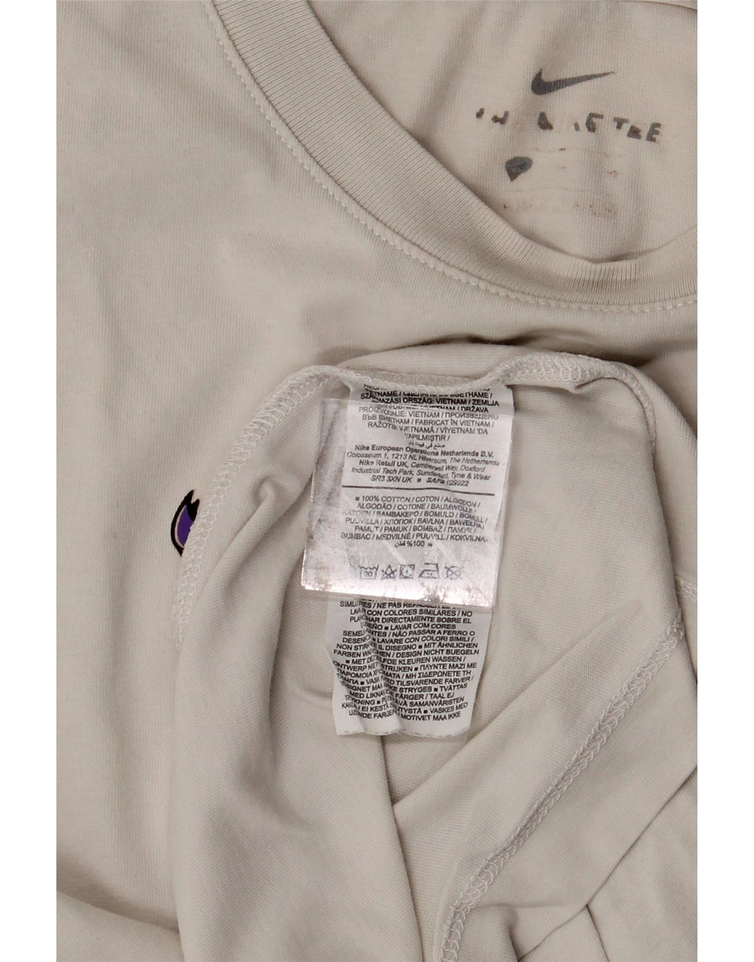 Мужская футболка с рисунком NIKE большого размера из хлопка белого цвета