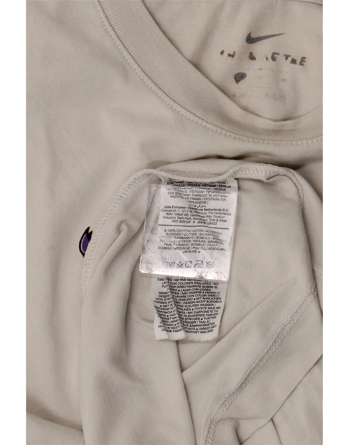 Мужская футболка с рисунком NIKE большого размера из хлопка белого цвета