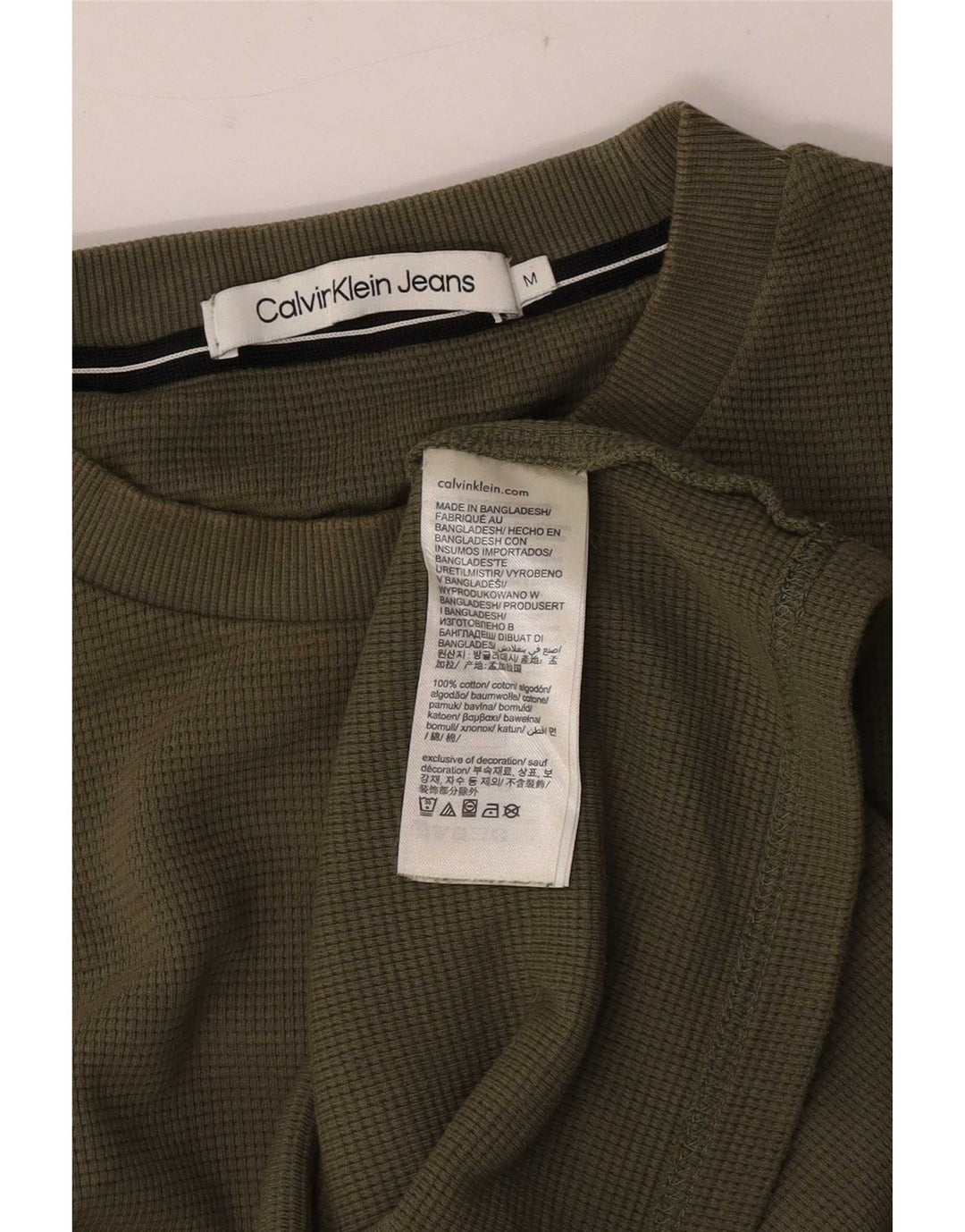 Мужские джинсы Calvin Klein Jeans с длинным рукавом и рисунком, средний цвет, хаки, хлопок