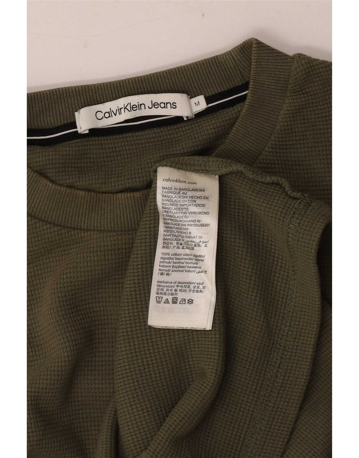 Мужские джинсы Calvin Klein Jeans с длинным рукавом и рисунком, средний цвет, хаки, хлопок