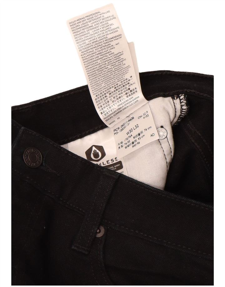 Мужские джинсы Levi's Slim 511 W30 L32, черный хлопок
