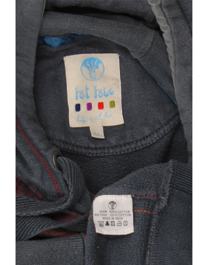 Мужской джемпер с капюшоном FAT FACE, хлопковый, серого цвета с рисунком