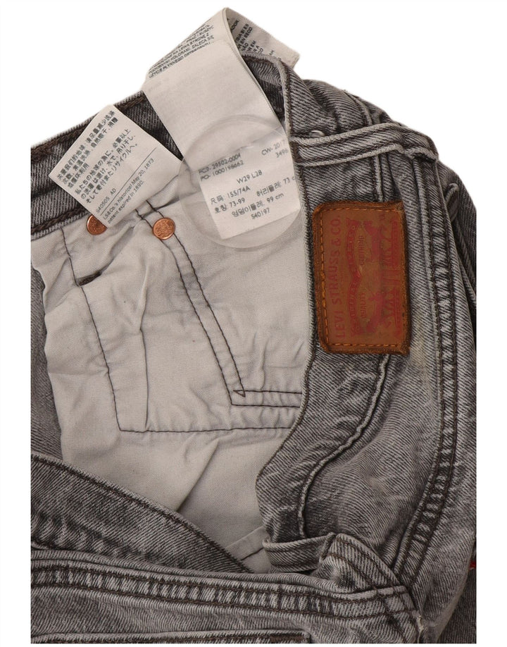 Женские узкие джинсы Levi's W29 L28 Серые хлопковые