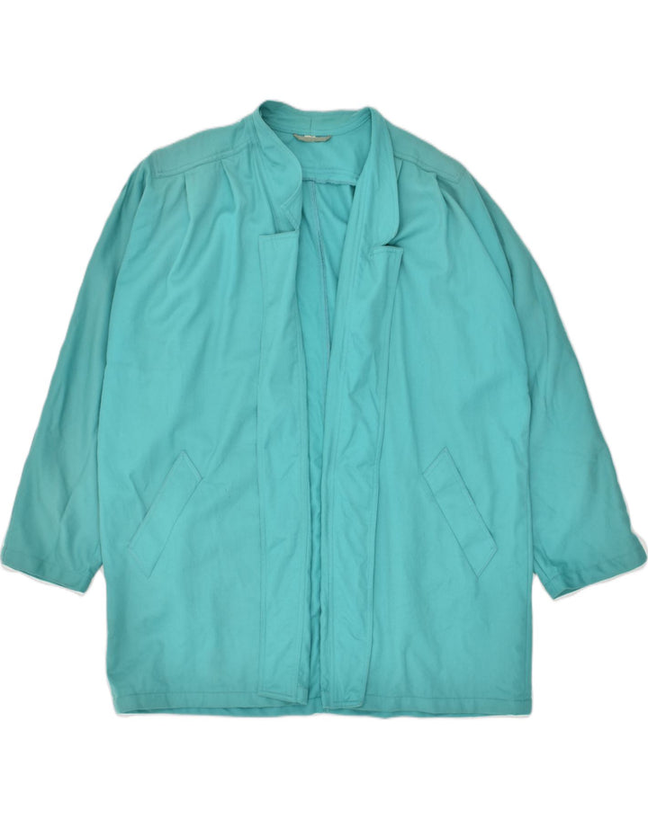 VINTAGE Womens Open Blazer Jacket EU 44 XL Green Cotton | Vintage Vintage | Thrift | Second-Hand Vintage | Used Clothing | Messina Hembry 