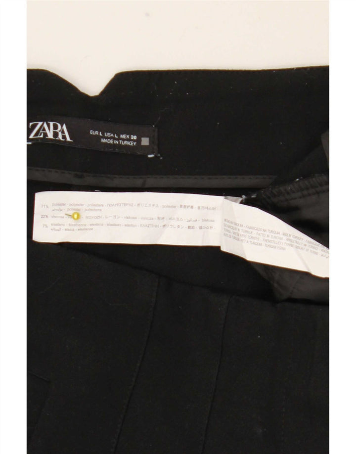 Женские зауженные костюмные брюки Zara, большие W30 L27, черные, полиэстер