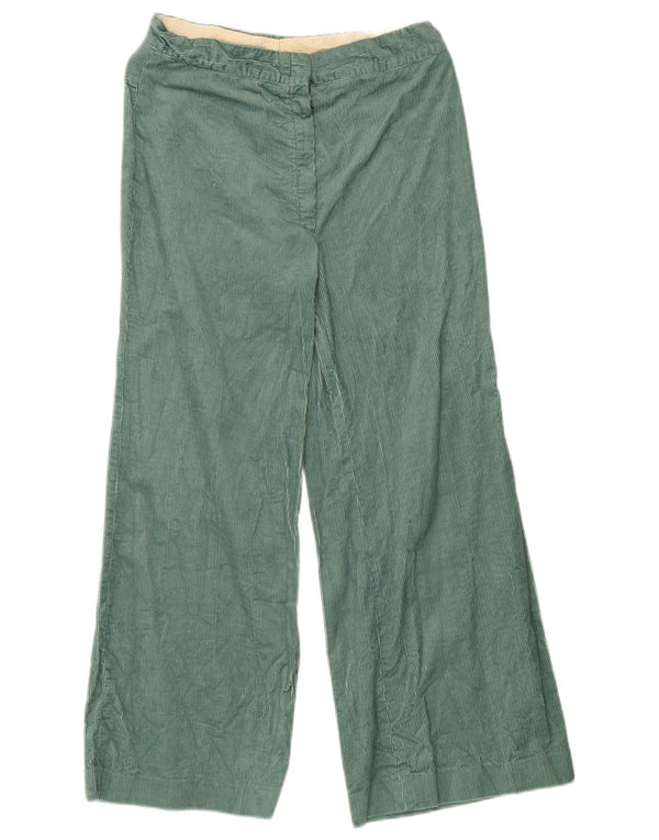 Винтажные женские вельветовые брюки с высокой талией IT 48 XL W29 L26, зеленые