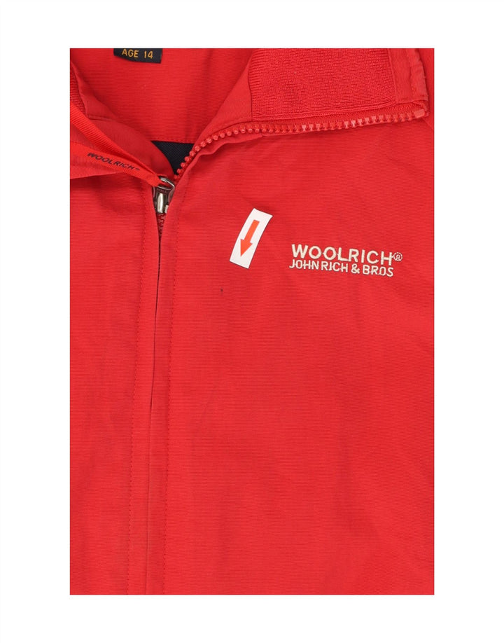 Куртка-бомбер Woolrich для мальчиков 13-14 лет, красный полиэстер