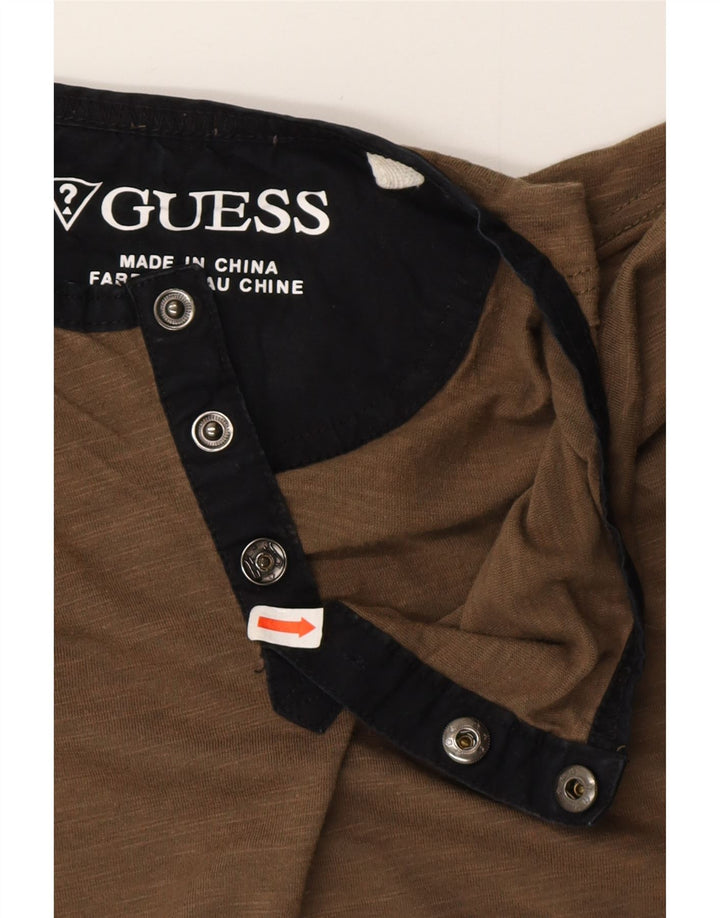 Мужская футболка Guess, средний цвет, хаки, хлопок