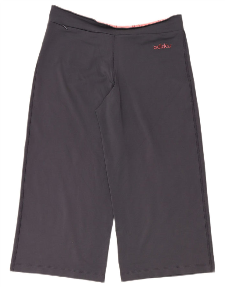 Женские капри широкие спортивные брюки ADIDAS UK 16, большие темно-синие