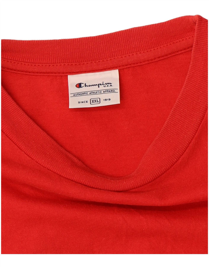 Мужская футболка с рисунком CHAMPION 2XL красная