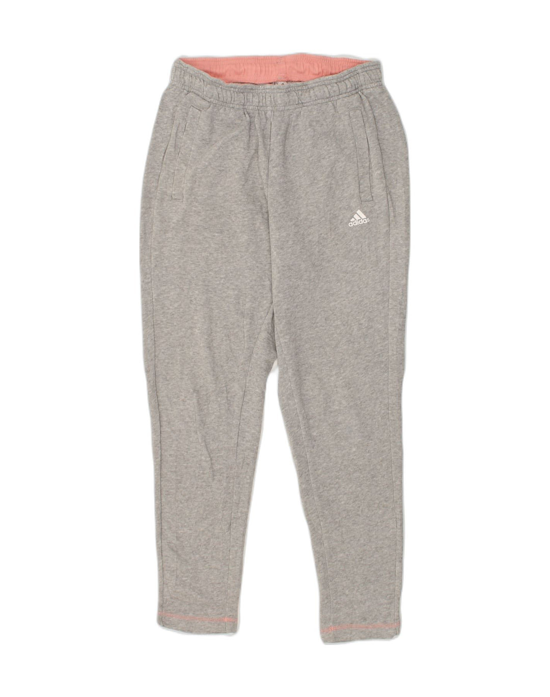 ADIDAS Womens Tracksuit Trousers UK 4-6 XS Grey Cotton | Vintage Adidas | Thrift | Second-Hand Adidas | Used Clothing | Messina Hembry 
