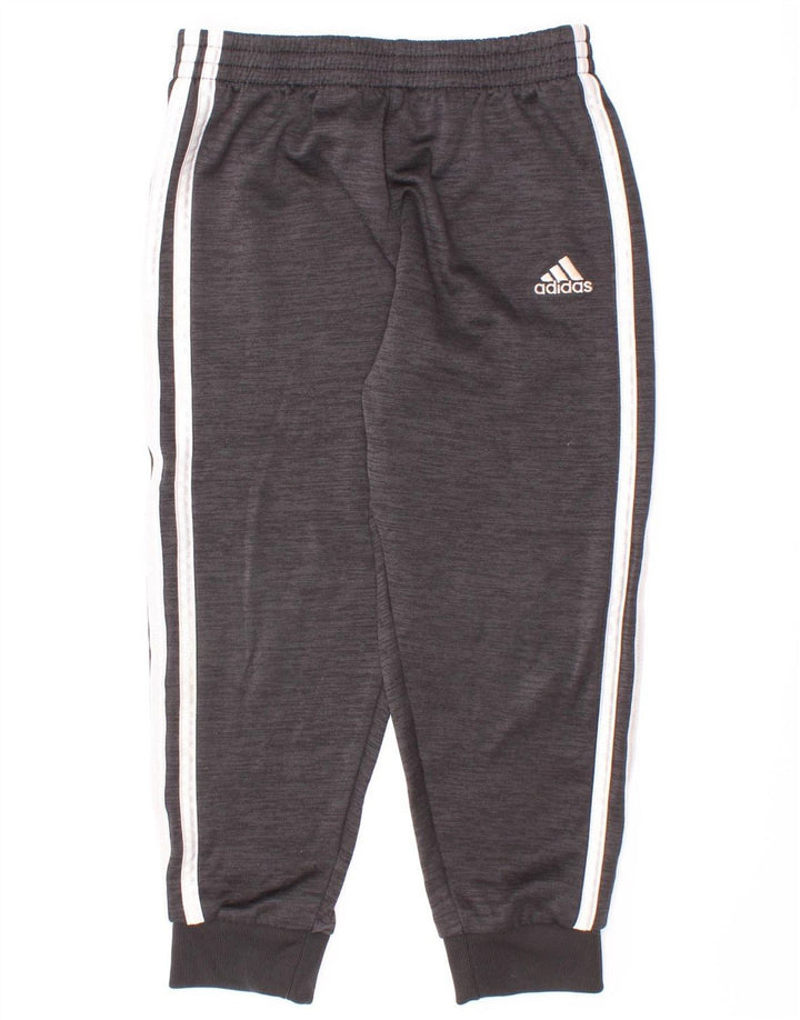 Спортивный костюм Adidas для мальчиков, брюки для бега, 5–6 лет, серый полиэстер с крапинками