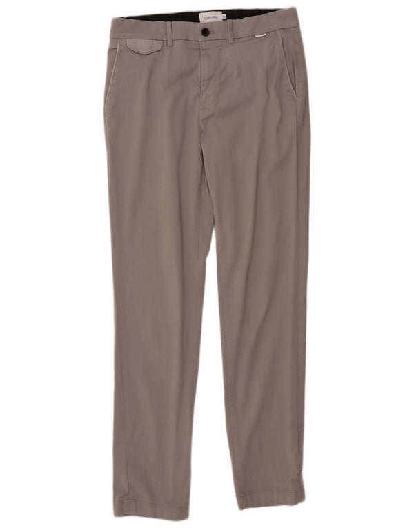 Мужские прямые брюки чинос Calvin Klein W32 L32 серые, хлопковые