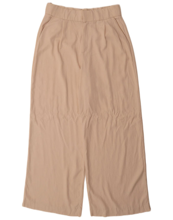 Женские брюки чинос с завышенной талией Zara, широкие, XL, W32, L32, бежевые, лиоцелл