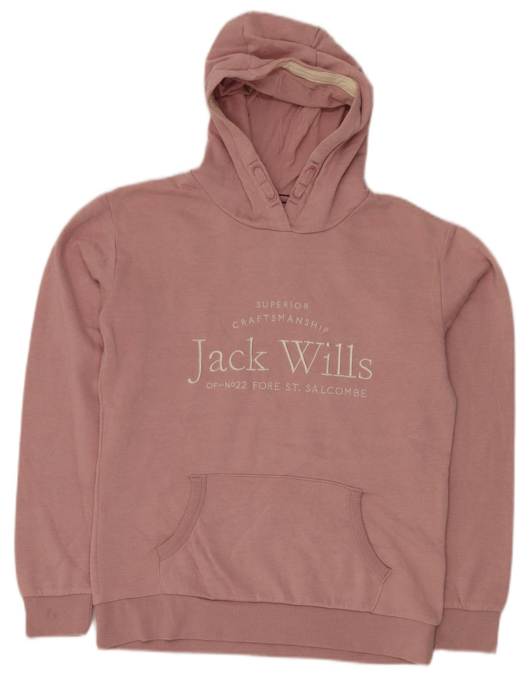 JACK WILLS Джемпер с капюшоном и рисунком для девочек 14-15 лет, розовый хлопок