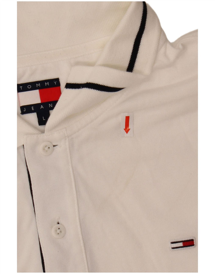 Мужская рубашка-поло Tommy Hilfiger, большой размер, белый хлопок